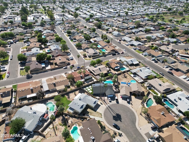 4623 W Solano Dr S S, Unit South, Glendale, AZ 85301 - aerial view of property and surrounding area featuring nearby suburban area