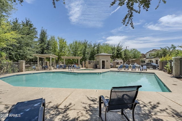 14881 W Ashland Ave, Goodyear, AZ 85395 - community pool with a pergola and a patio