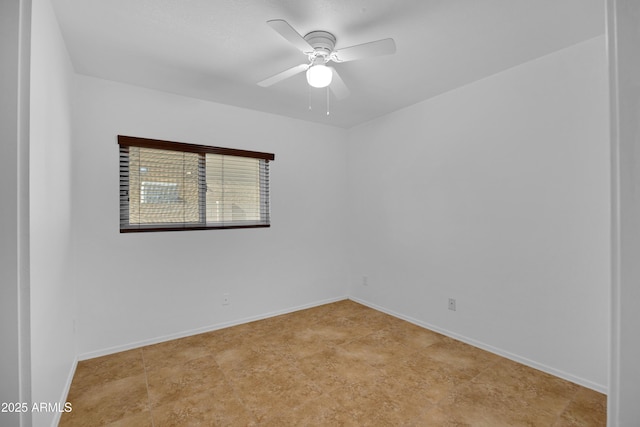 empty room with ceiling fan