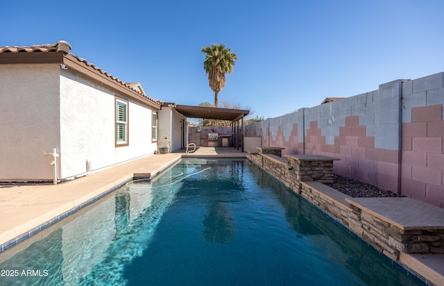 view of pool with a patio