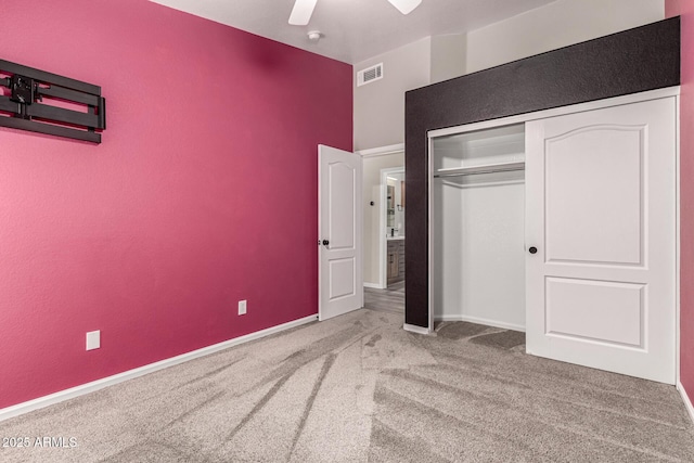 3028 W Parkside Ln, Phoenix, AZ 85027 - unfurnished bedroom featuring carpet, a closet, ceiling fan, and baseboards