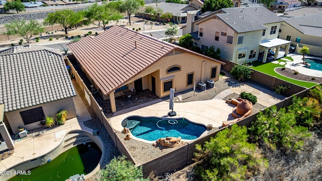 3028 W Parkside Ln, Phoenix, AZ 85027 - aerial view of residential area featuring a pool