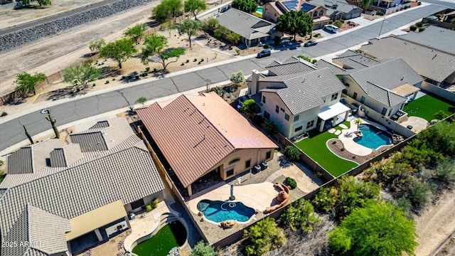 3028 W Parkside Ln, Phoenix, AZ 85027 - aerial perspective of suburban area featuring a pool area