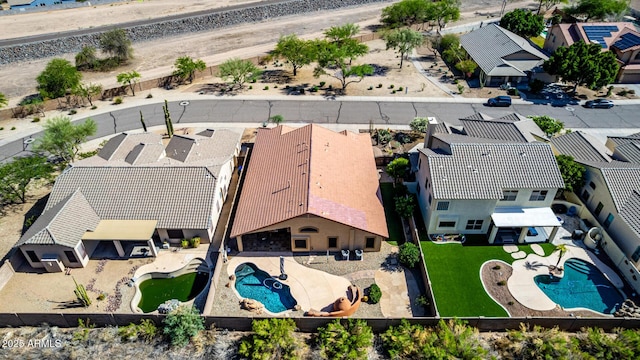 3028 W Parkside Ln, Phoenix, AZ 85027 - aerial perspective of suburban area with a pool area