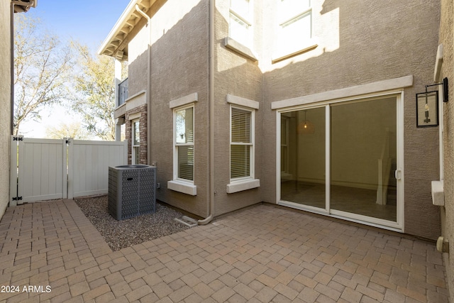 view of patio / terrace featuring central air condition unit