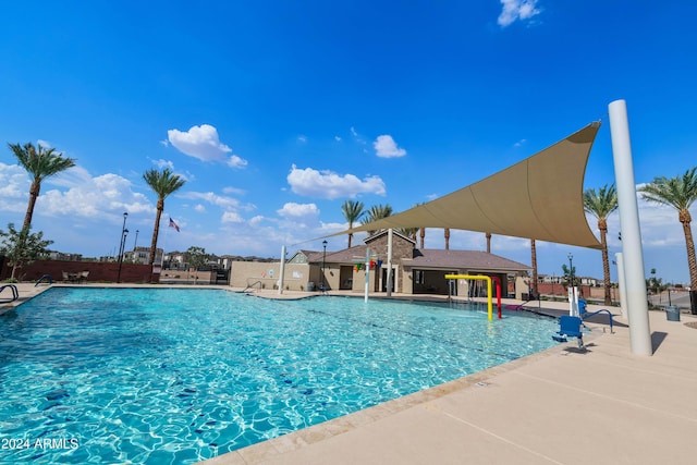 view of pool with a patio