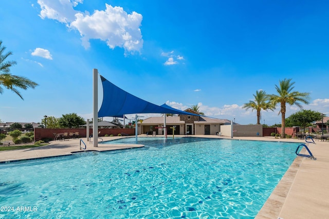 view of pool with a patio area