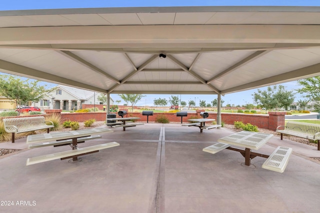 view of patio / terrace featuring a gazebo