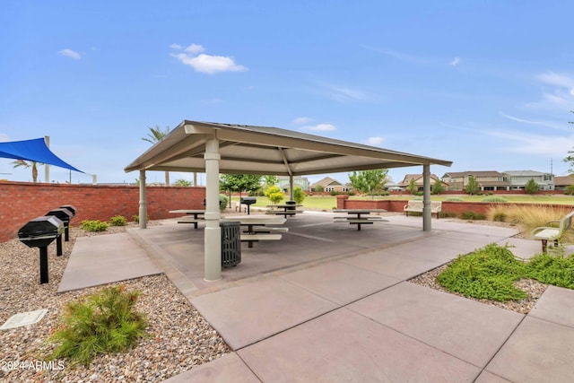 view of home's community featuring a gazebo and a patio