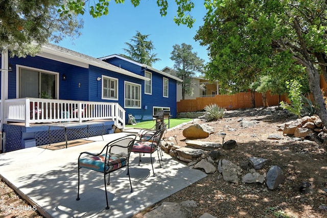 601 E Phoenix St, Payson, AZ 85541 - view of patio / terrace with fence and a wooden deck