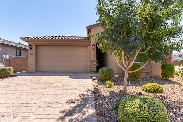 view of front of home featuring a garage