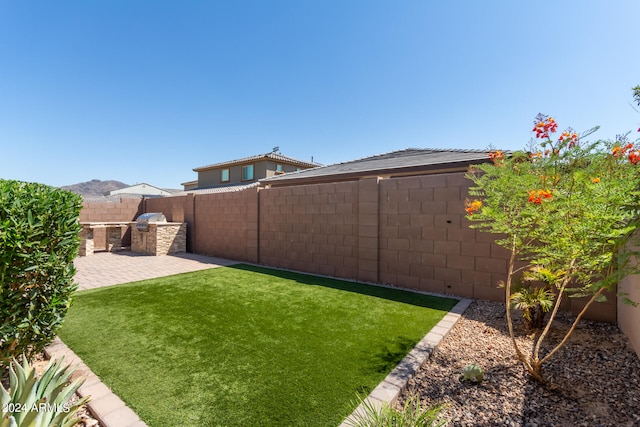 view of yard with a patio area