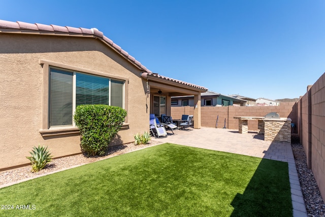 view of yard featuring a patio