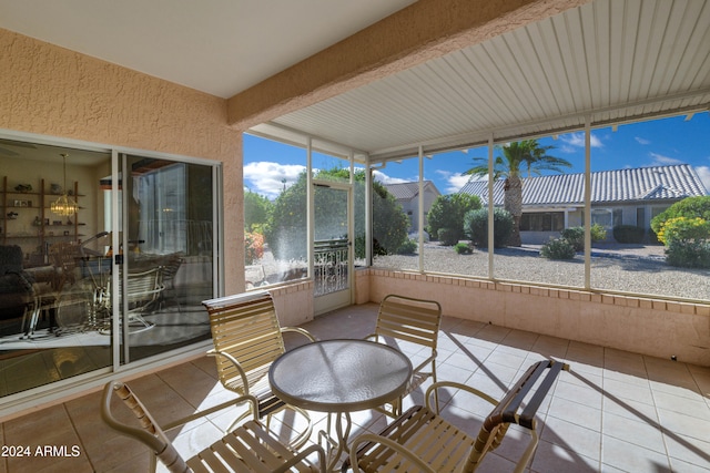 view of sunroom / solarium