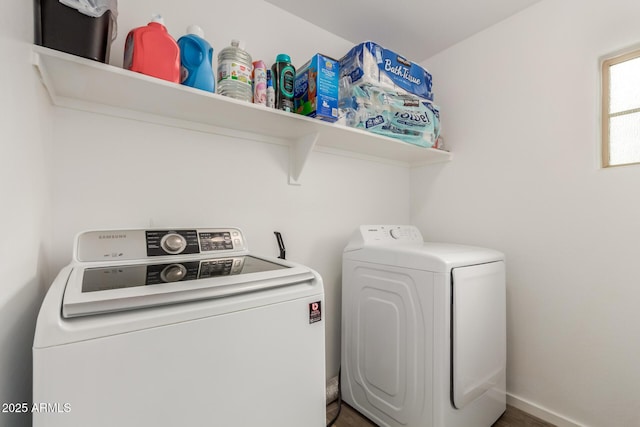 13380 N 148th Ave, Surprise, AZ 85379 - washroom featuring separate washer and dryer and baseboards
