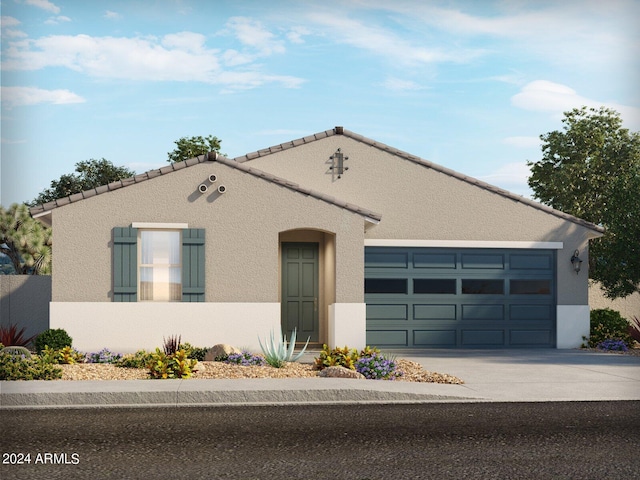 view of front of house featuring a garage