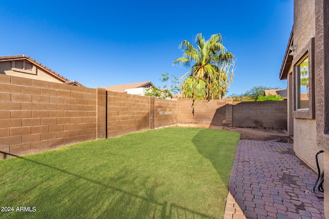 view of yard featuring a patio