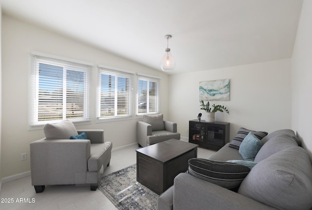 living room with baseboards