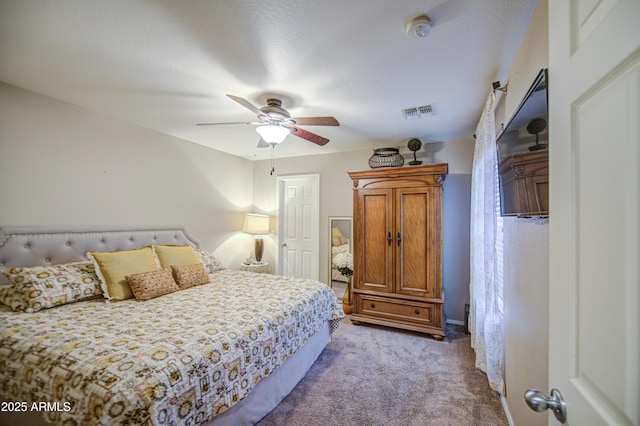 17374 W Adams St, Goodyear, AZ 85338 - bedroom with light carpet, a ceiling fan, and visible vents