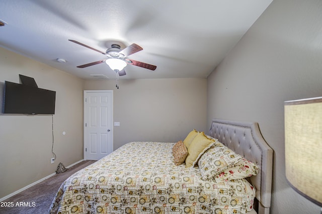 17374 W Adams St, Goodyear, AZ 85338 - carpeted bedroom featuring visible vents, baseboards, and ceiling fan