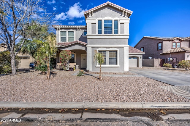 view of front facade featuring a garage