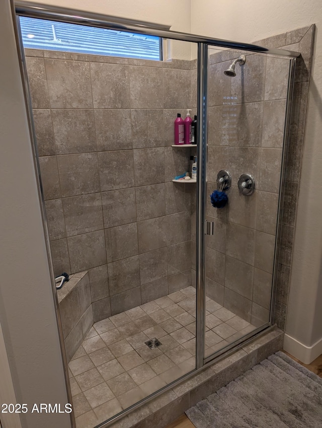 bathroom with walk in shower