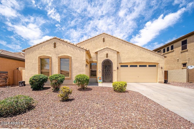 view of front of home featuring a garage