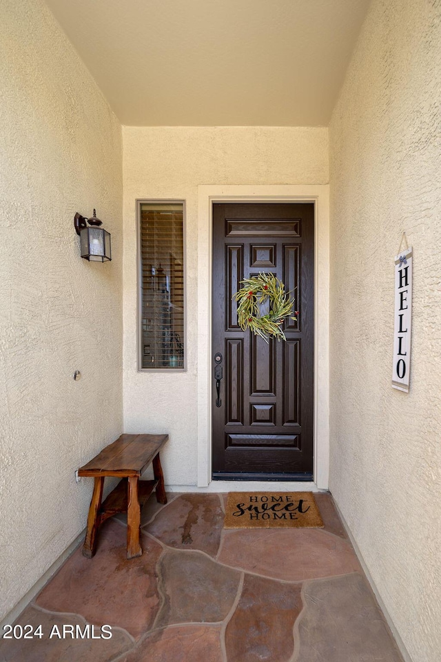 view of doorway to property