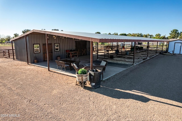 view of horse barn