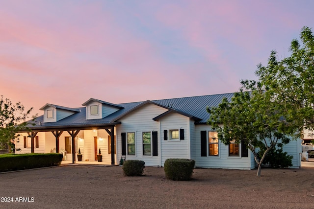 view of modern farmhouse