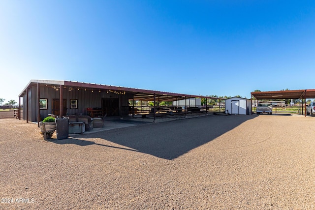 view of horse barn