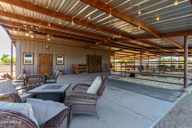 view of horse barn