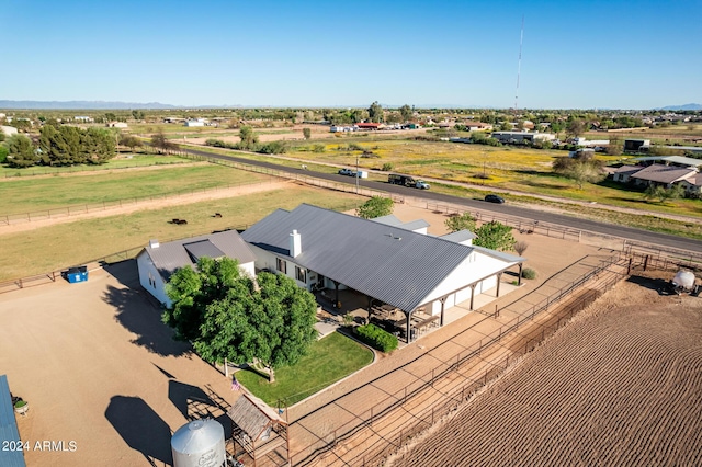 bird's eye view featuring a rural view