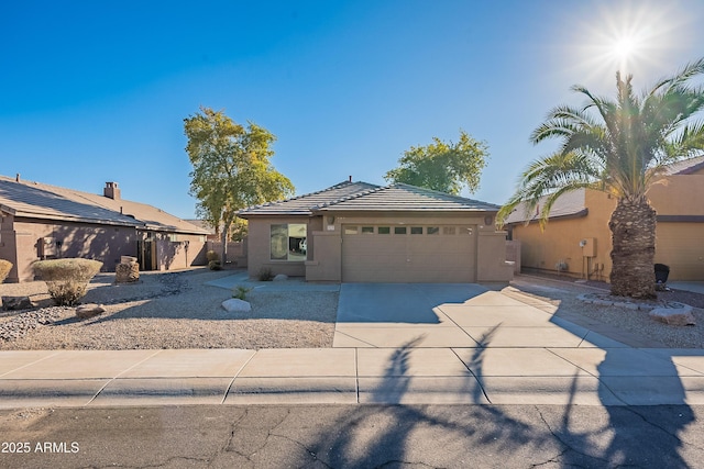 view of front of house featuring a garage