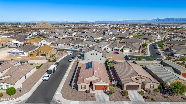 bird's eye view featuring a mountain view