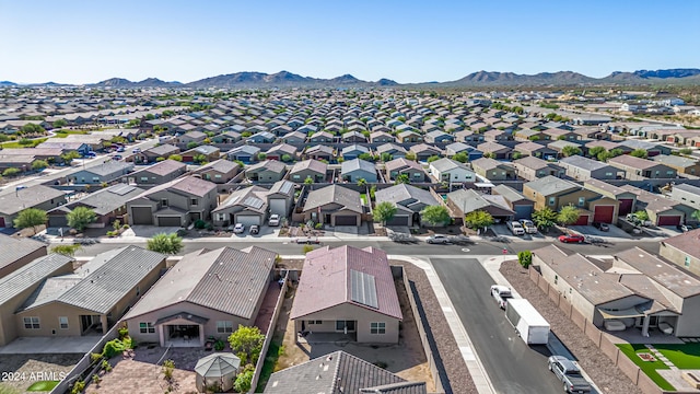 drone / aerial view with a mountain view