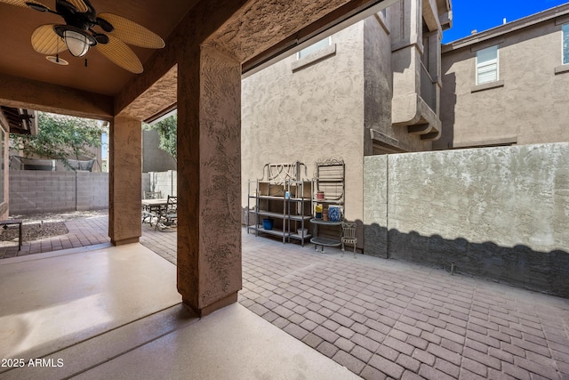 3850 E Geronimo St, Gilbert, AZ 85295 - view of patio featuring outdoor dining area and a ceiling fan