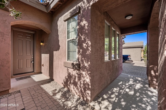 3850 E Geronimo St, Gilbert, AZ 85295 - view of exterior entry with stucco siding