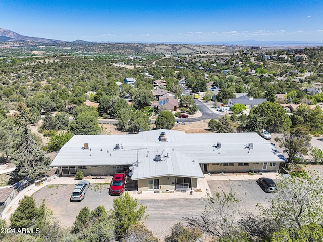 aerial view featuring a mountain view