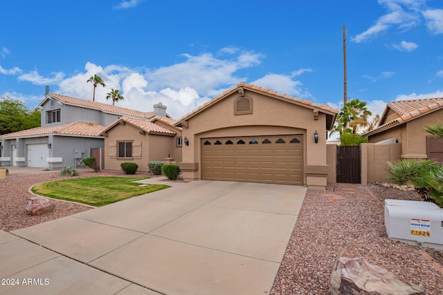 view of front of house featuring a garage