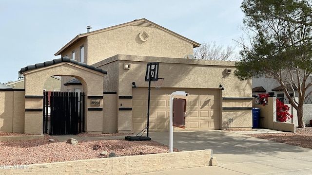 view of front of home featuring a garage