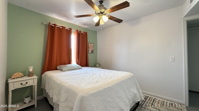 bedroom with ceiling fan