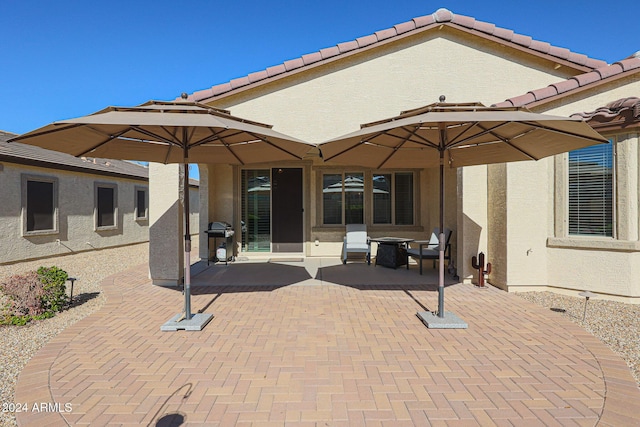 view of patio / terrace featuring grilling area