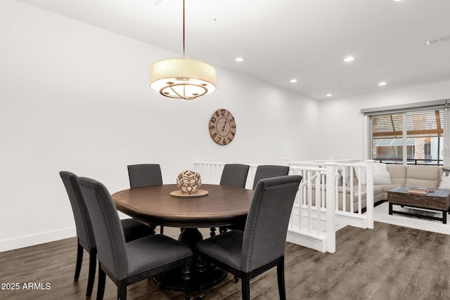 6565 E Thomas Rd Unit 1096, Scottsdale, AZ 85251 - dining room featuring wood finished floors, recessed lighting, and baseboards