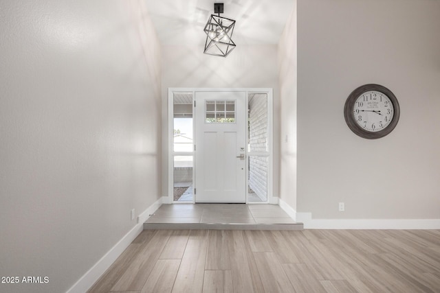 entrance foyer featuring light hardwood / wood-style flooring