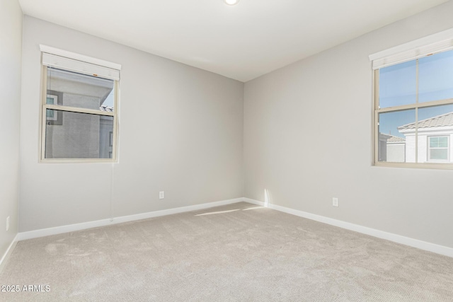 view of carpeted spare room