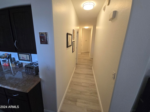 hall featuring light hardwood / wood-style floors