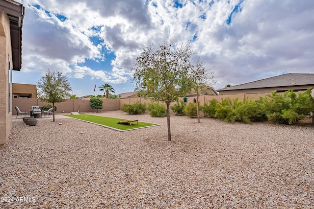 view of yard with a patio area