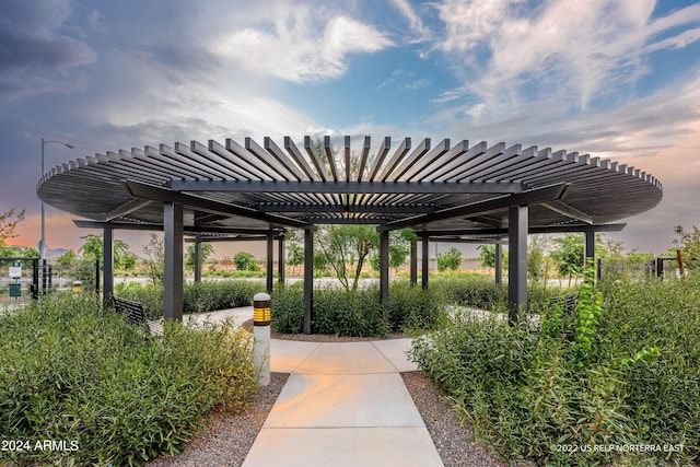 view of community with a pergola