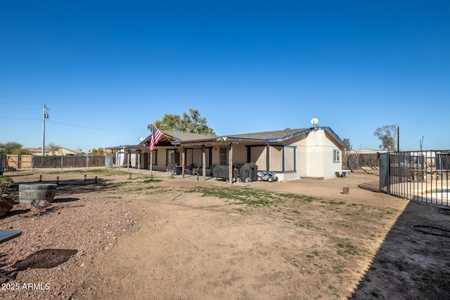 view of rear view of property